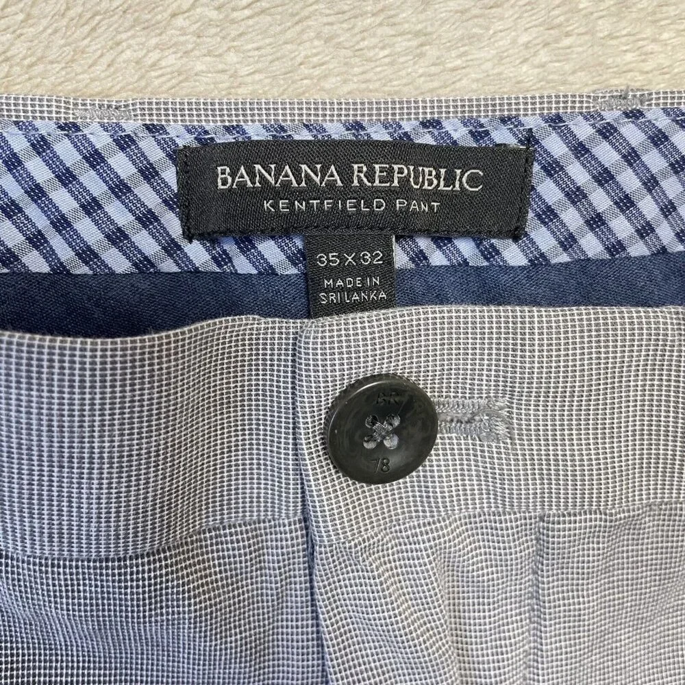 Banana Republic Pants Men's 35x32 Kentfield Gray‎ Dress Slacks Career Work